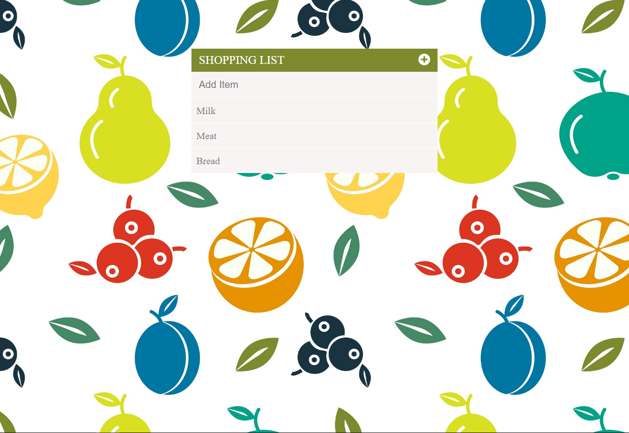 Shopping List
